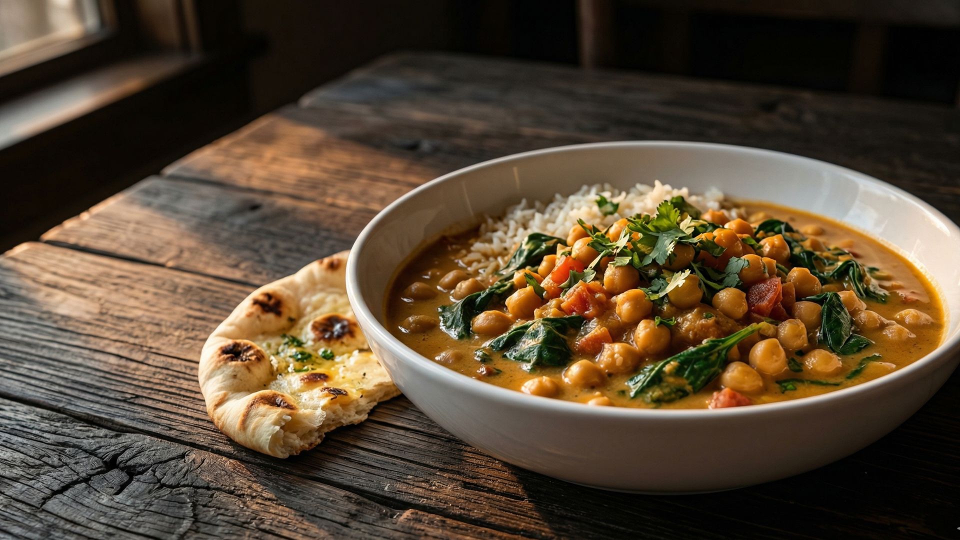 Chickpea & Spinach Coconut Curry