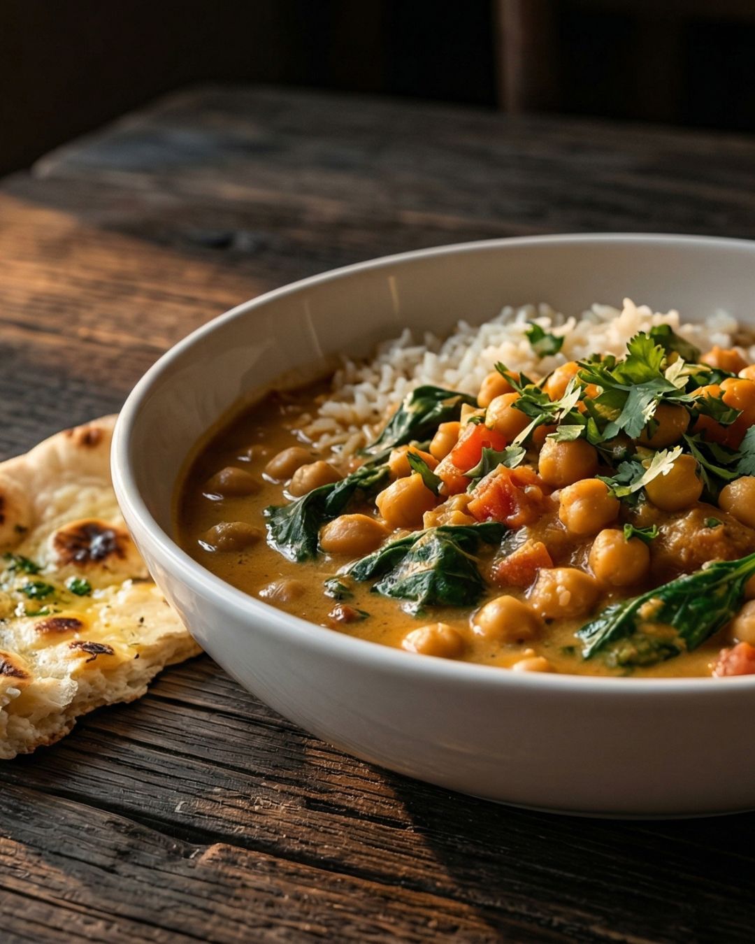 Chickpea & Spinach Coconut Curry