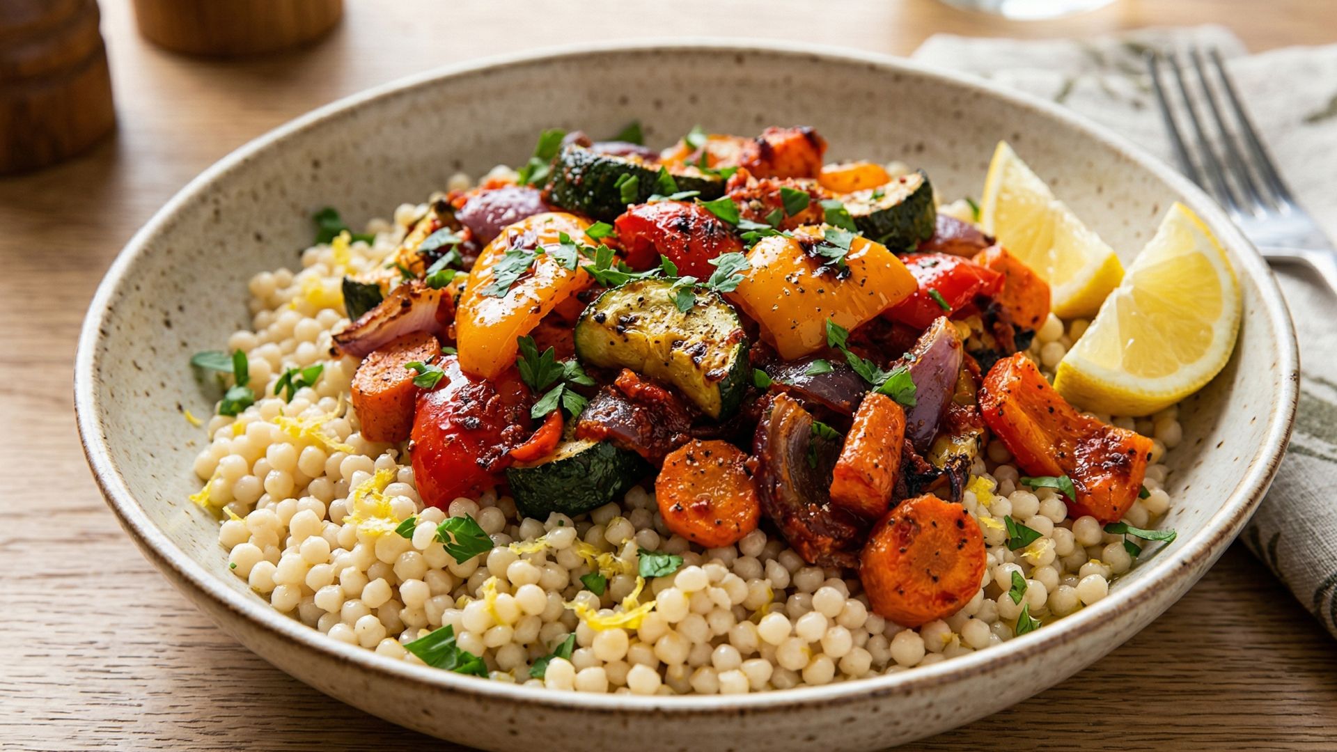 Harissa Roasted Vegetables & Couscous